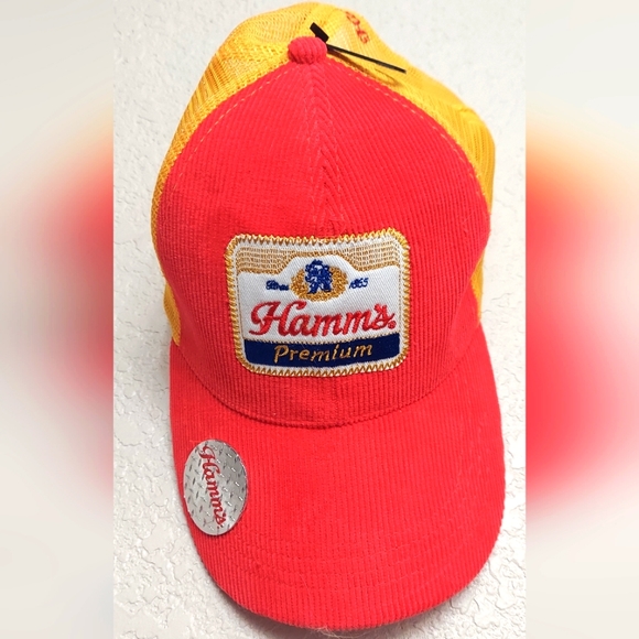 Vintage Accessories Hamms Premium Beer Corduroy Mesh Trucker